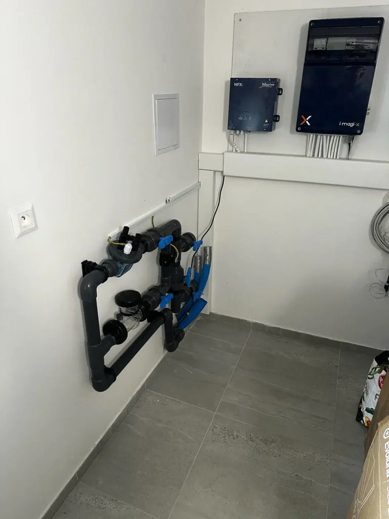 Technická miestnosť bazéna Magiline s filtráciou a ovládaním
