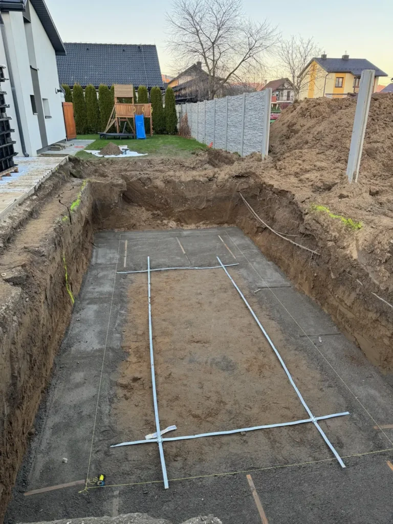 Základová doska pod bazén Magiline